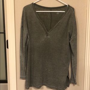 Green long sleeved shirt